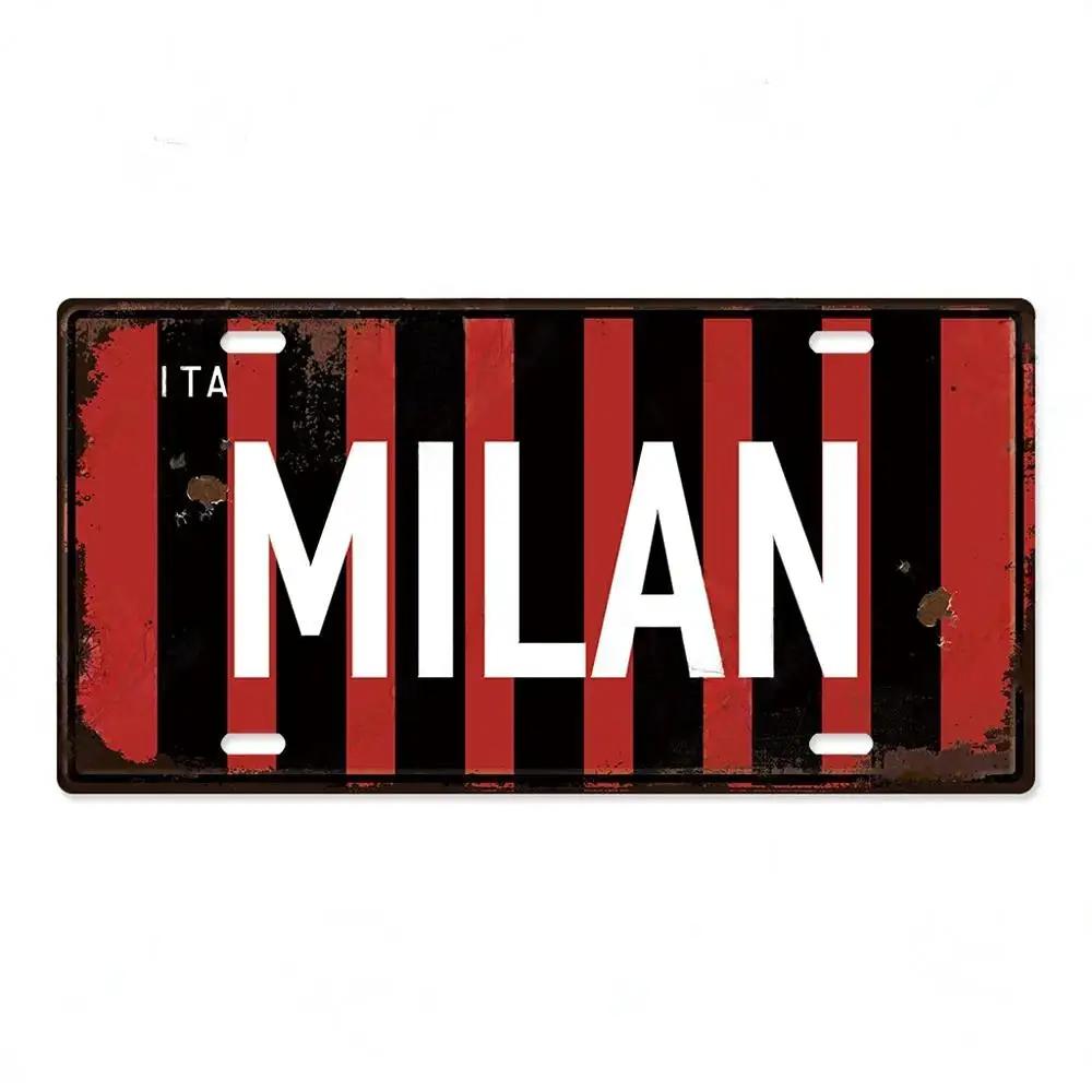 FJ Decor Italy City Metal Tin SignS Licenses Plate Plaque Vintage Wall Ari for Pub Club Man Decors