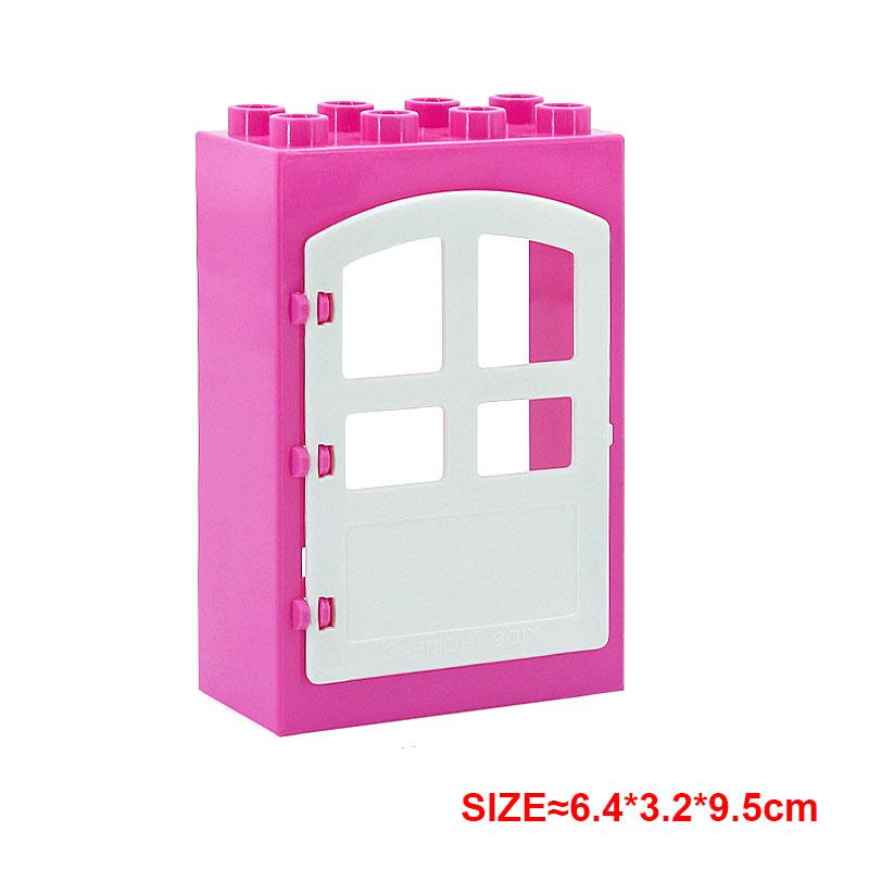 Accesorii Asamblare Blocuri Mari de Construcție DIY Acoperiș Perete Balustradă Casă Oraș Fermă Set Serie Loc de Joacă Cadou Jucării pentru Copii