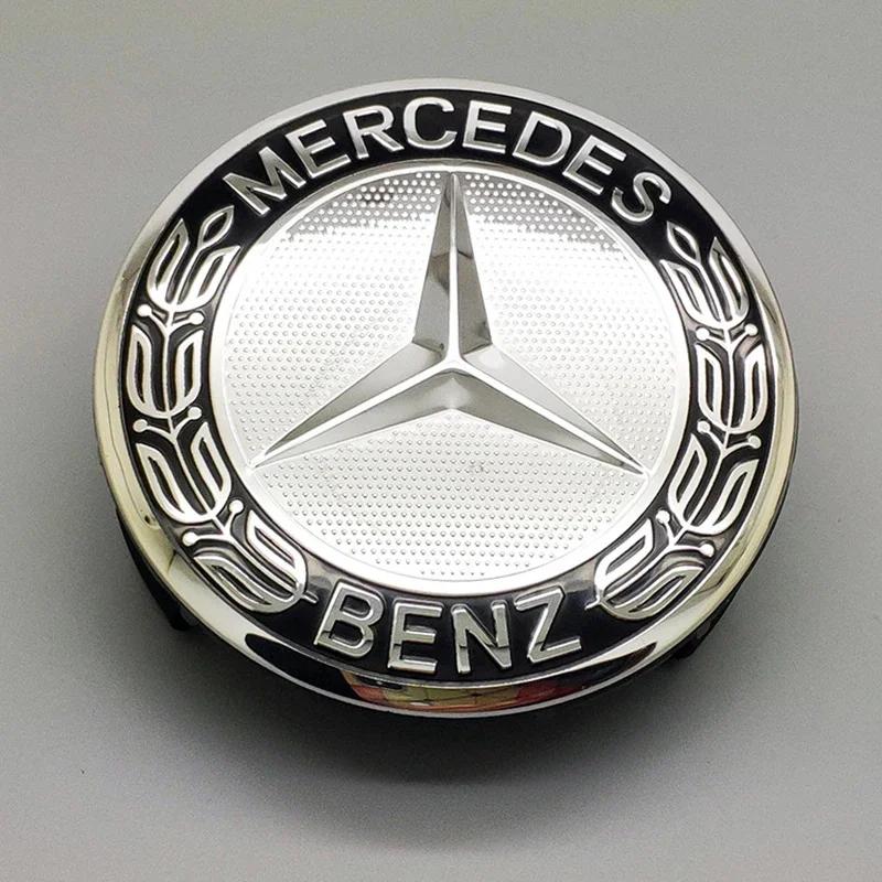 New 80% 4PCS For Mercedes benz Car Wheel Center Cap Hub Covers Badge For W204 W203 W205 W124 W221 C E S GLE CLC Class Accessori