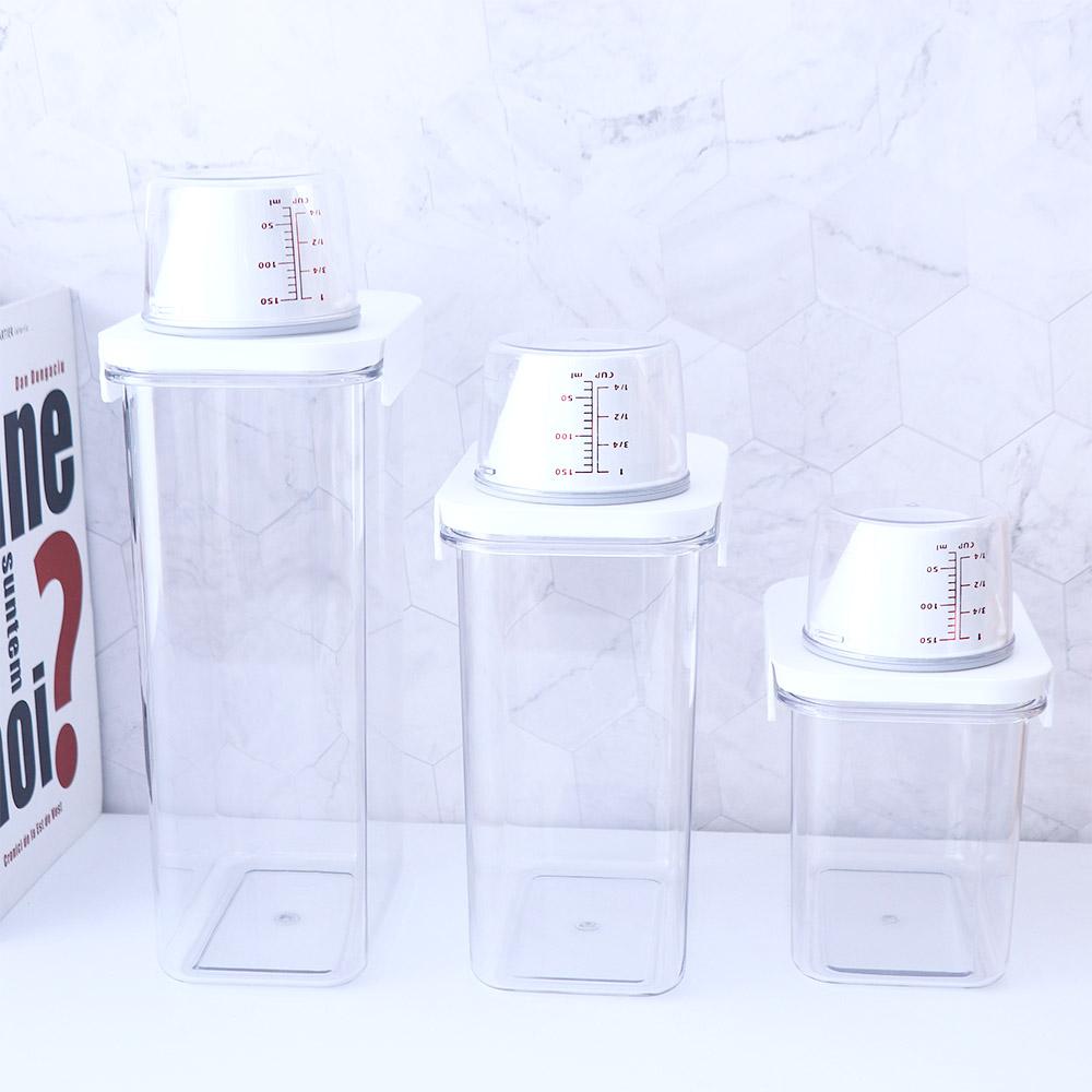 Cup Laundry Detergent Powder Cereal Jar Storage Bucket Detergent Box Washing Powder Container