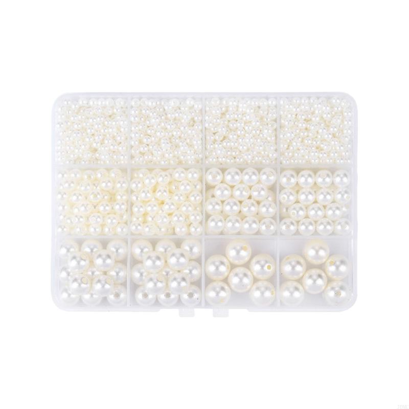 Multipurpose Plastic Pearls Set For Hair Jewelry Designs And Crafting Supplies J0MC