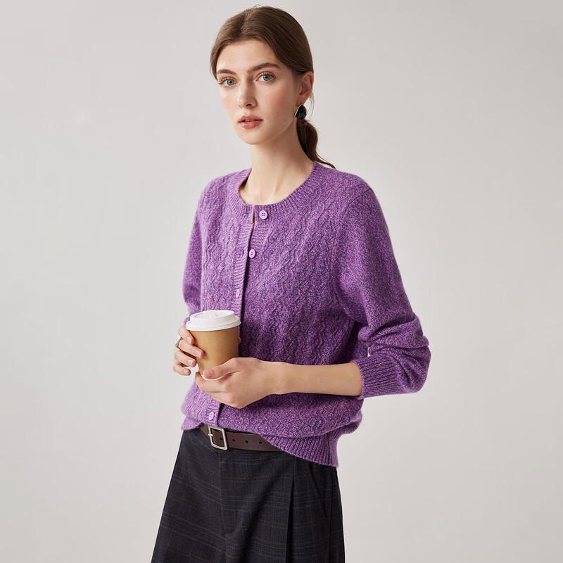 Zhaojun Women's Pure Cashmere Thickened Knitted Cardigan