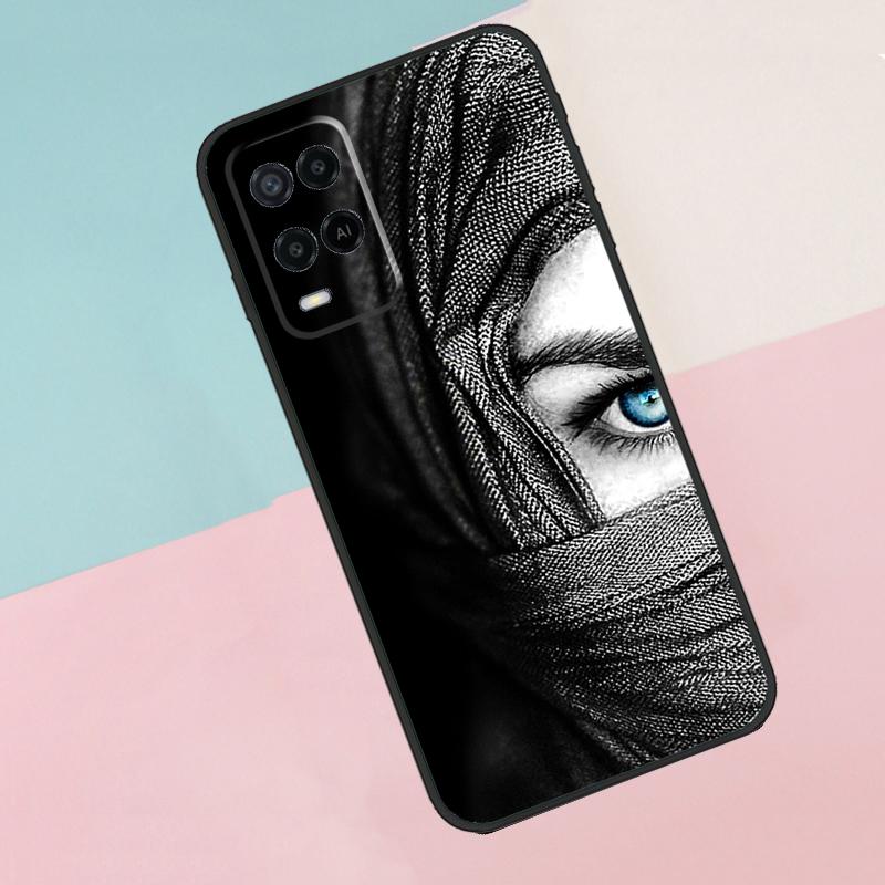 Muslim Islamic Arabic Hijab Girl For Oppo A17 A77 A60 A74 A94 A54 A18 A38 A58 A78 A98 A40 A80 A16 A76 A96 A15 A57S Phone Case