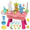 Toddlers 1-3 Water Table With,Kids 4-8  Kitchen Set,Running Water Sink,Electric Faucet,Veggies & Fishing Game