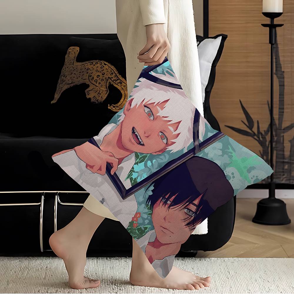 The Summer Hikaru Died Anime Pillow Covers Cartoon Sofa Decorative Home Double-Sided Printing Short Plush Cute Cushion Cover