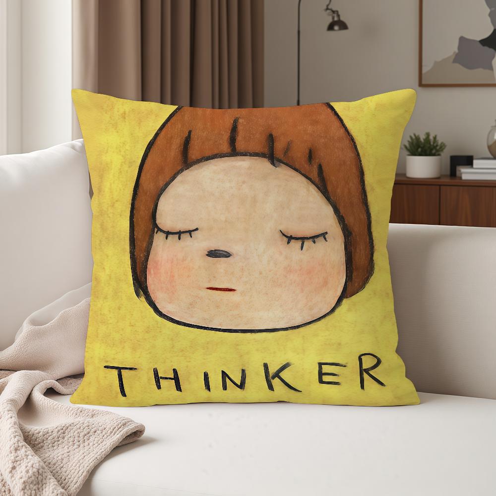 Art YYoshitomo Nara Pillow Case Suitable For Bedrooms Living Rooms Cars Home Decoration