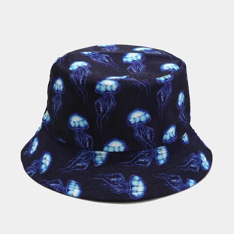 

Spring and Summer Cotton Print Bucket Hat Fisherman Hat Outdoor Travel Sun Cap for Men and Women 100 56-58cm wear