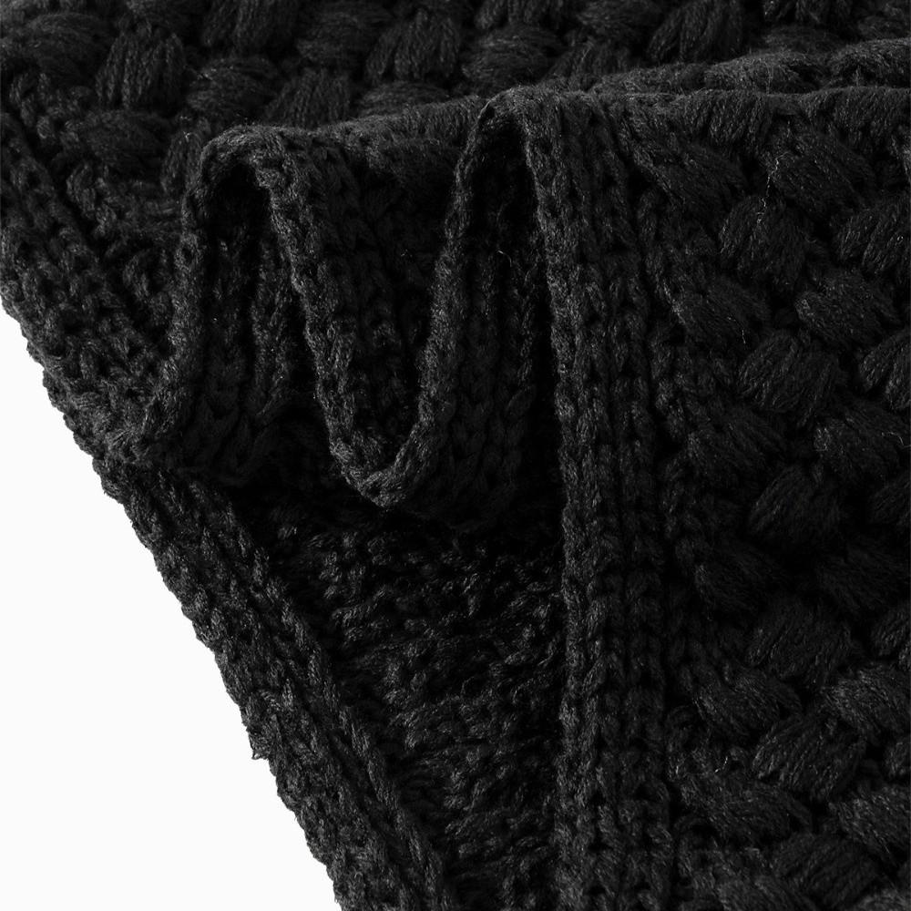 Knitted Material Neck Warmer Scarf Solid Color Winter Knitted Scarf Warm Thick Neck Scarf For Men