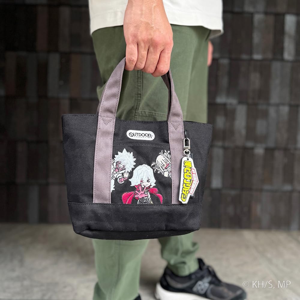 Hero Academia x OUTDOOR Mini Character Tote Bag with Keychain Shigaraki Tomura x Dabi x Toga Himiko ODHA13 Kuro [My PRODUCTS] -