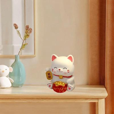 Skarbonka Lucky Cat, Rzeźba Zwierzęcia do Oszczędzania Pieniędzy, Pojemnik na Oszczędności dla Dorosłych,
