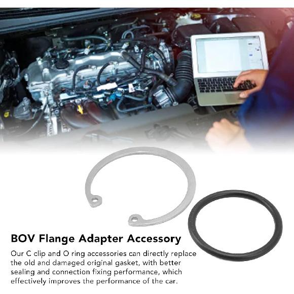 

Bov Flange Adapter C Clip O Blow Off Valve C Clip O Ring and Backup Ring Kit Replacement For Blowoff Valve Flange Adapter