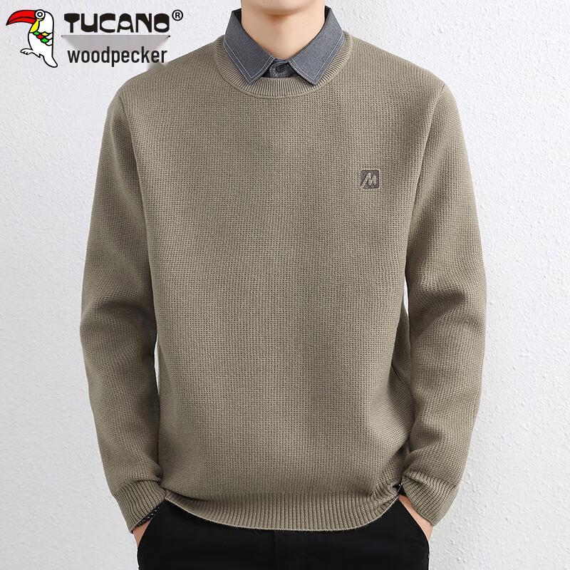 

TUCANO Мужской трикотажный свитер с воротником, имитирующий двухкомпонентную модель 2XL