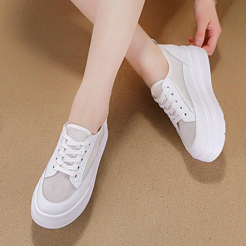 Thick-soled Little White Shoes Women's New Autumn Height Increase Women's Shoes Breathable Muffin Shoes
