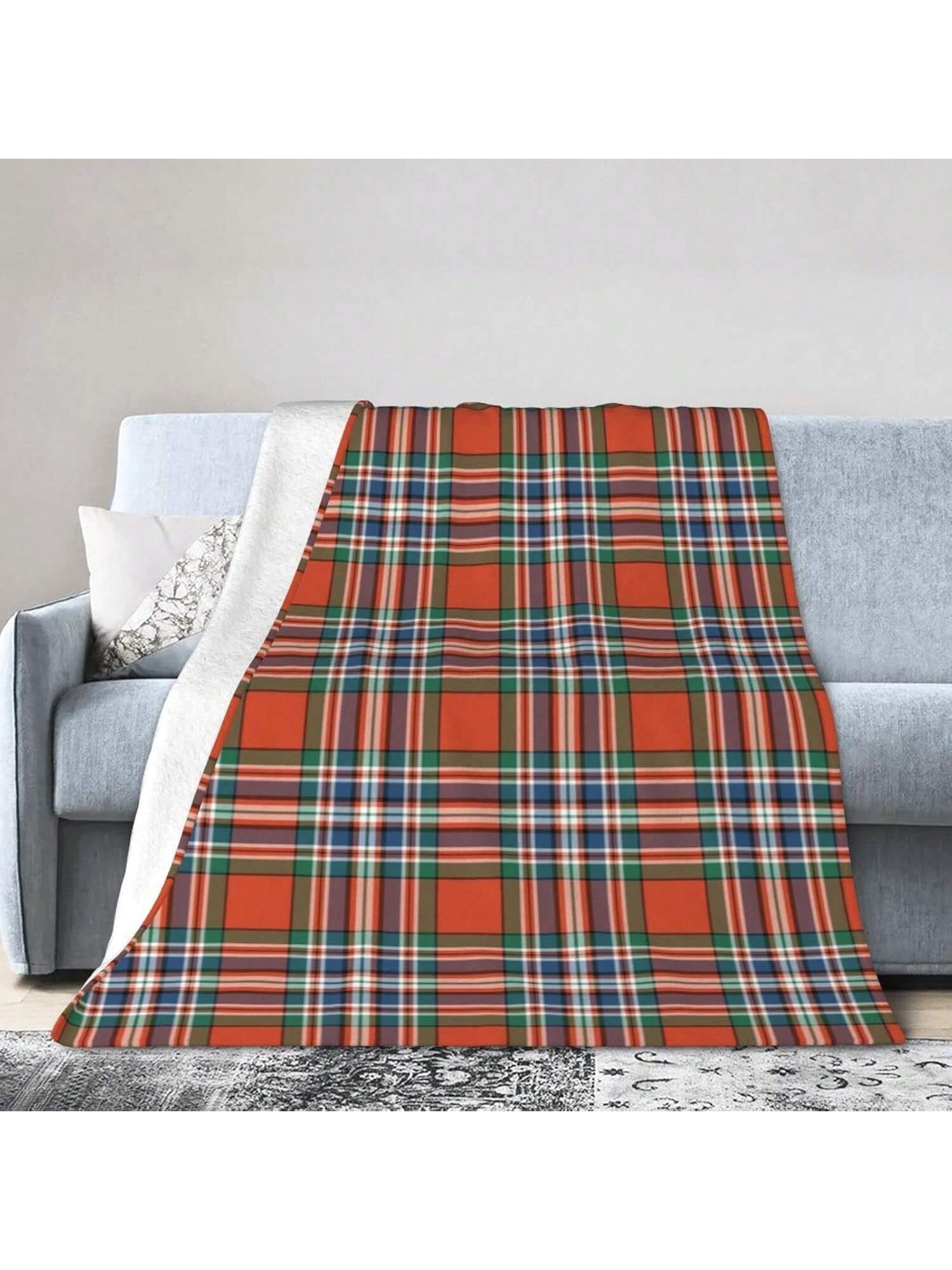 

Фланелевый плед Farlane Древняя клетка Ультрамягкий, легкий, универсальный для кровати, дивана и домашнего декора - Идеально подходит для мужчин, женщин и 80x60 75X95CM серый