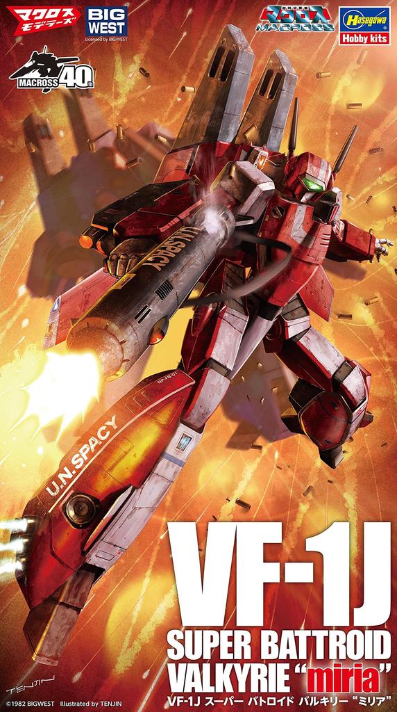 Hasegawa Super Dimension Fortress Macross Super Battroid Valkyrie Milia Machine Scale Plastic Model 65882 VF-1J 1/72