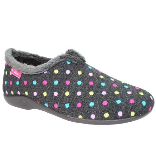 Pantofole lunari a pois lava da donna/donna