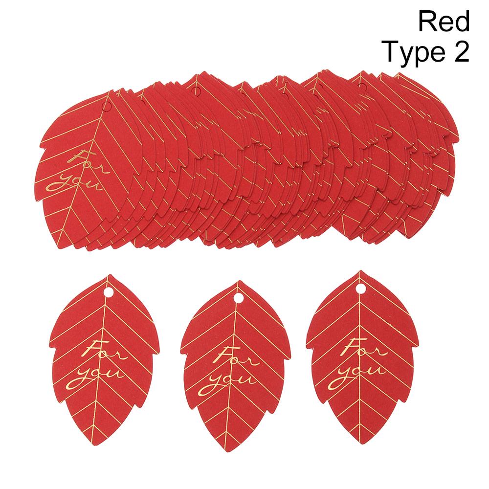 50PCS Gold Stamping Paper Gift Tags Thank You Hang Label Christmas Box Decor Black Red White Birthday Party Supplies DIY Access
