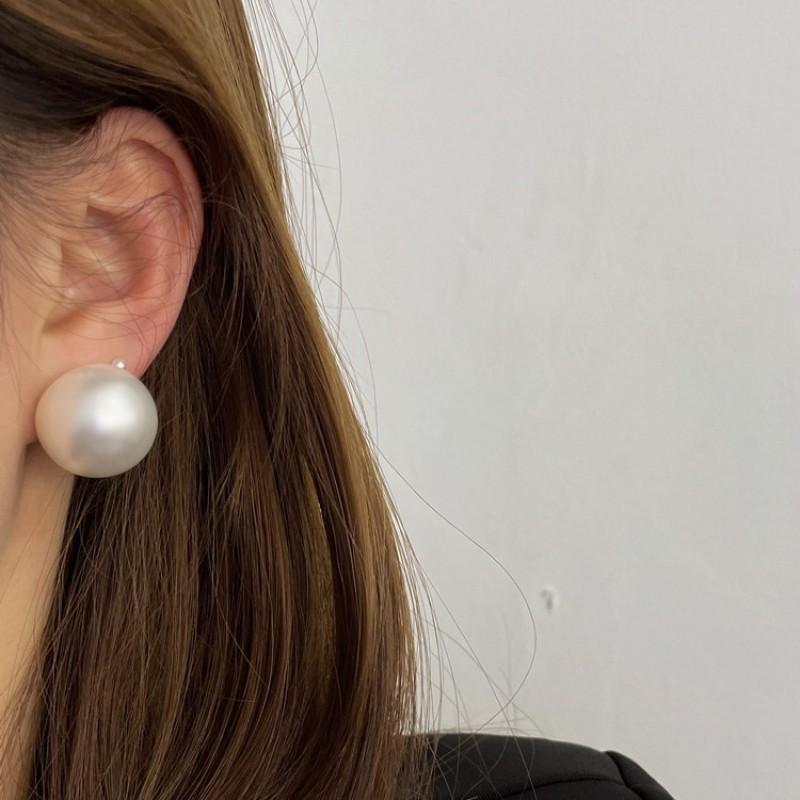 Oversized Alloy Faux Pearl Earrings Statement Drop Earring Studs Women Fashion Jewelry