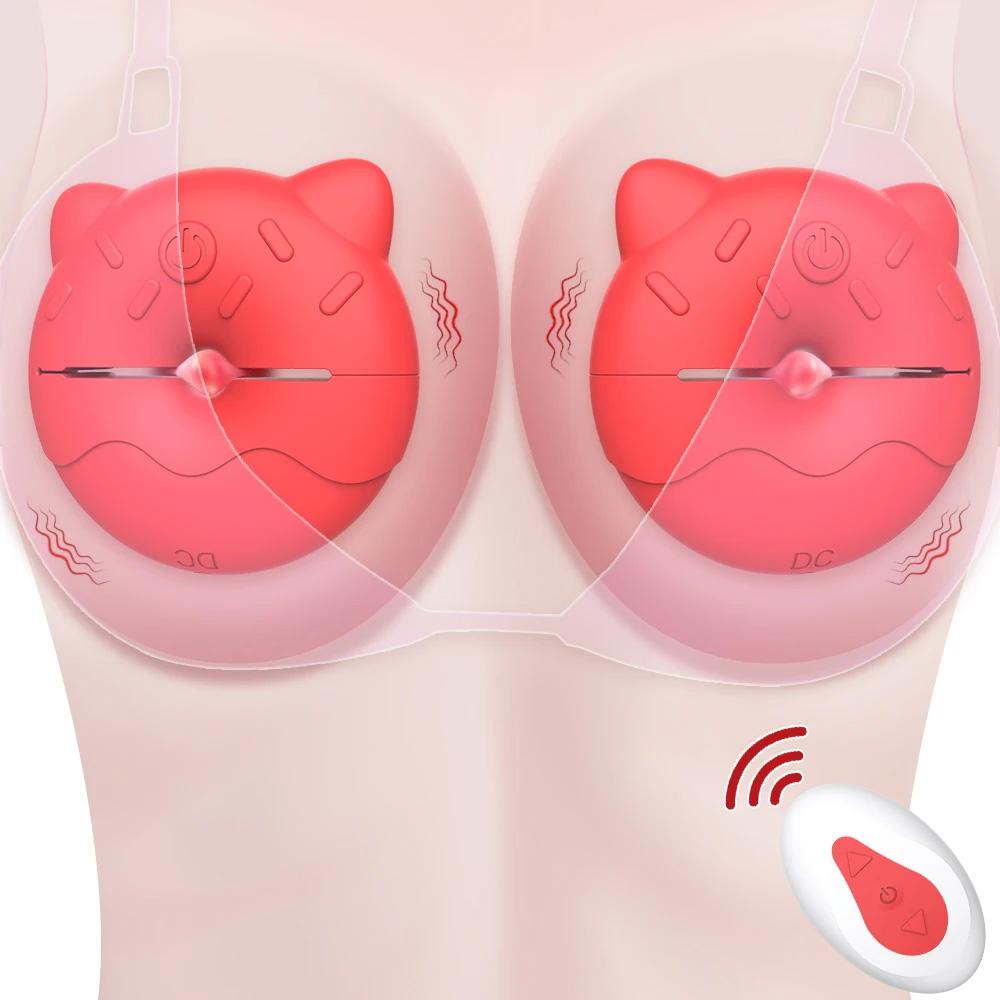 Vibrating Nipple Clamps Sex Toys for Women Breast Stimulation Massager Vibrator Wireless Remote Adjustable Nipple Adults Sex Toy