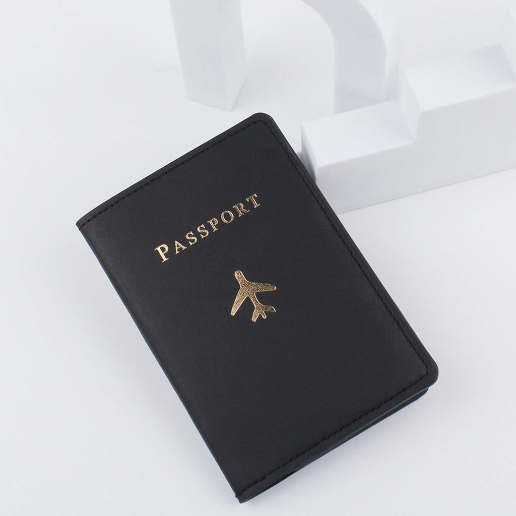 Lover Couple Passport Cover Holder Luggage Tag Hot Stamping Airplane for Women Men Travel Fashion Weddings Gift