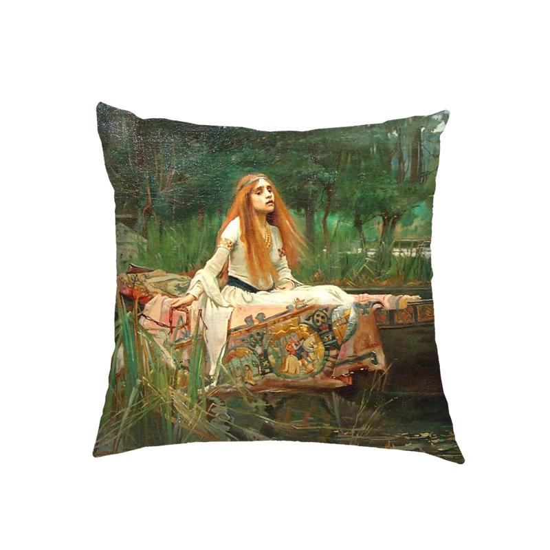 Artist John William Waterhouse Cushion Cover Religious Goddess Angel Pillowcase for Sofa Home Decor Throw Pillow Case Covers