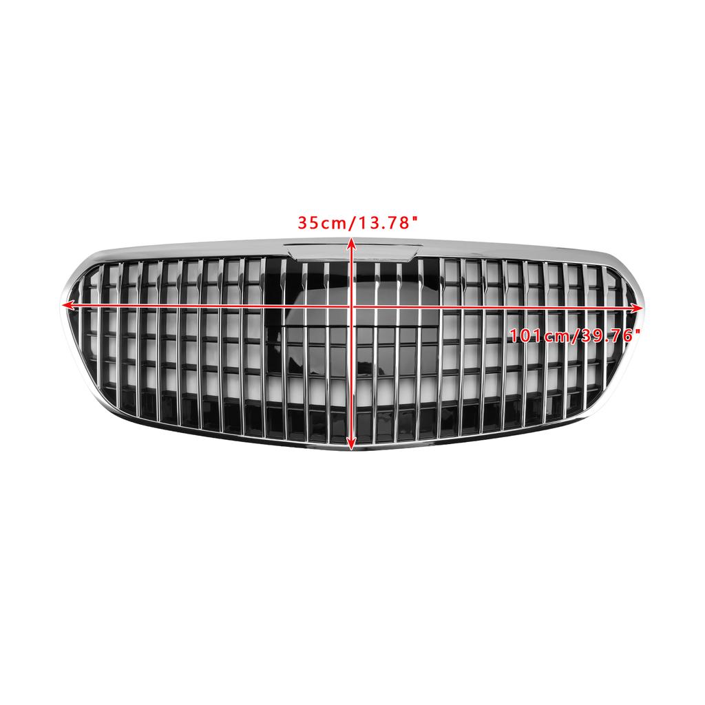 Chrome Front Bumper Grille Grill Fit Mercedes S class W223 S580 S680 2021-2023