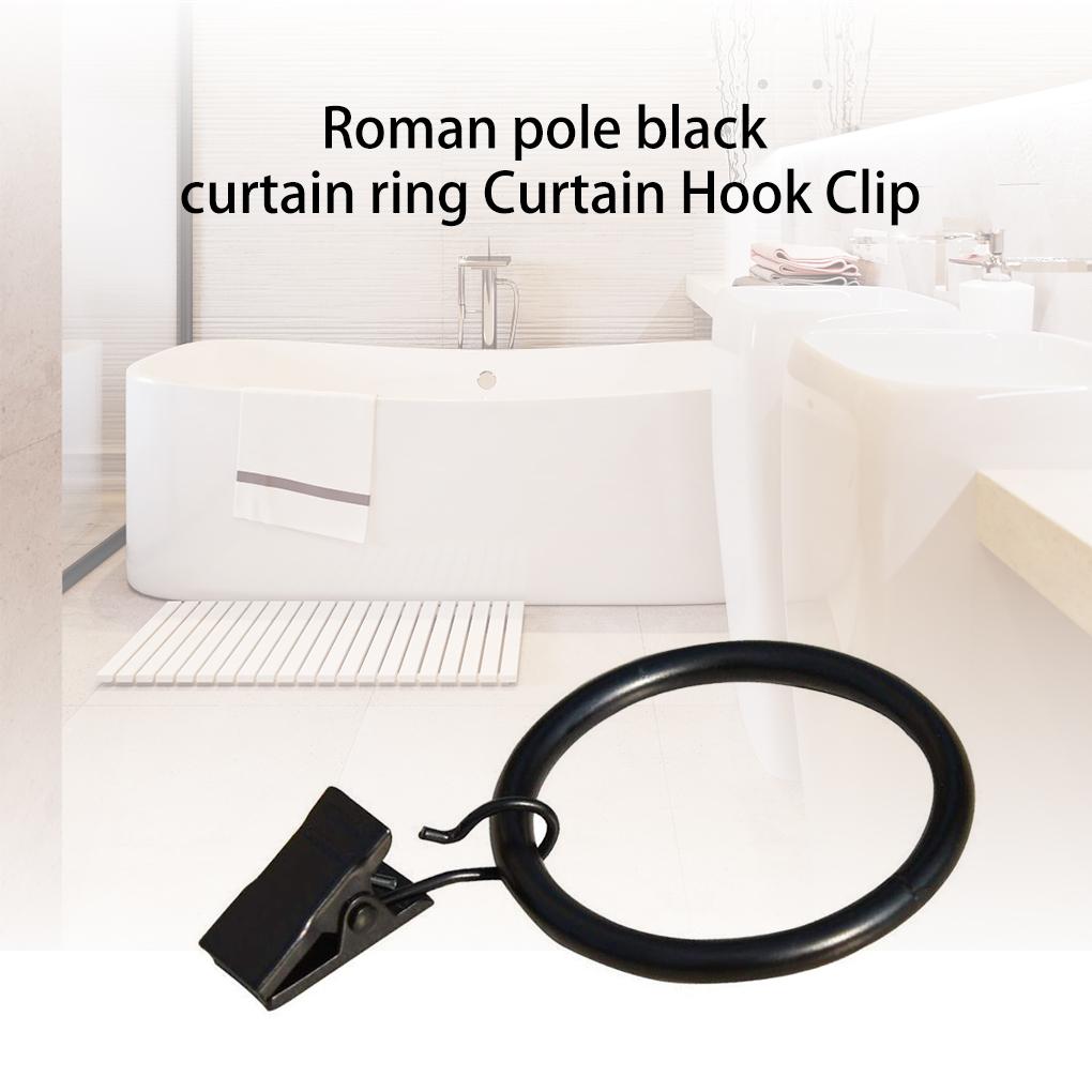 10 Pieces Window Curtains Hanging Hook with Clips Clamps Drape Replacement Accessory for Household Living Room Office