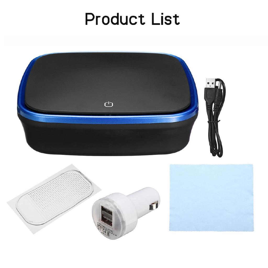 Car Air Purifier 5V Negative Ions Air Cleaner Freshener Auto Mist Maker Pm 2.5 Eliminator Car Charger for Car Home