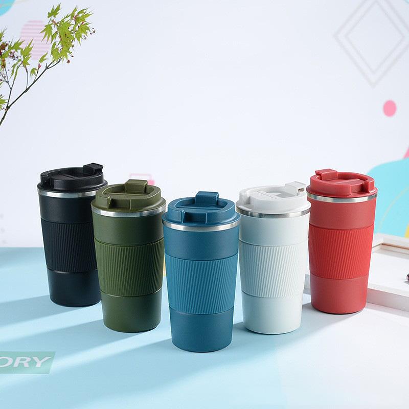 304 Rostfritt Stål Kaffekopp Vakuum Termosmugg 380ML/510ML Termo Vattenkoppar Portabla Halkfria Rese Bil Isolerad Flaska