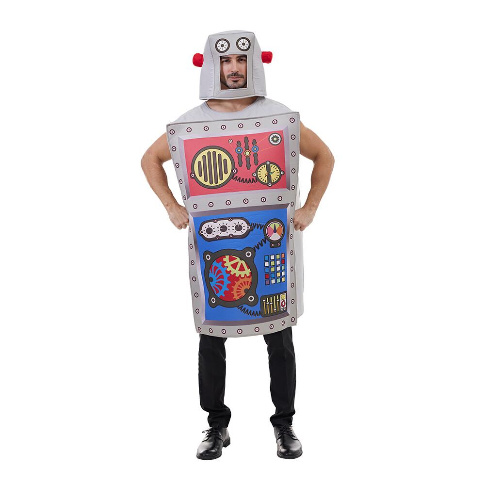 Erwachsene Männer Roboter Kostüm Halloween Damen Lustige Schwamm Roboter Cosplay im Angebot
