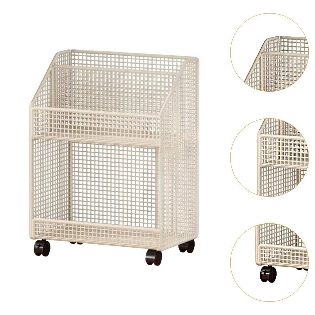 Rolling File Cart Mobile Bookcases Storage Bin Multifunction Under Desk File
