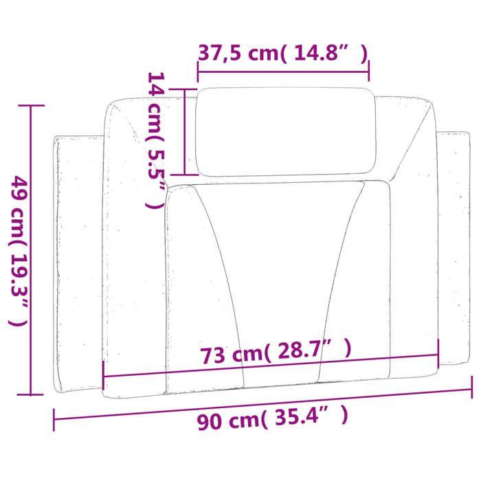 VidaXL Coussin de Tête de Lit, Oreiller de Lecture avec Fermeture à Glissière, Coussin de Lecture pour Lit Chambre, Marron 374769