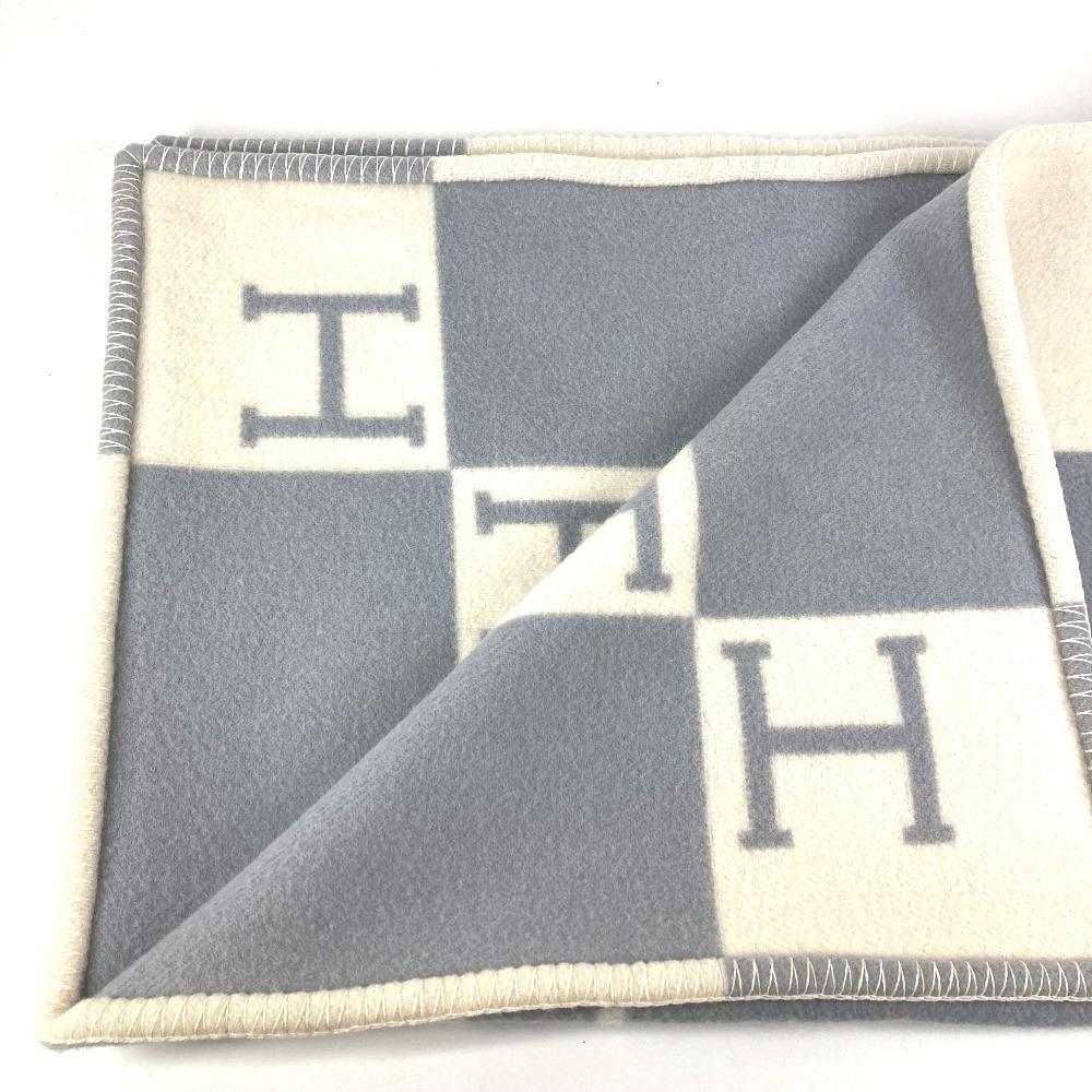 Hermes Avalon Plaid Logo Blanket Interior Throw Plaid Blanket