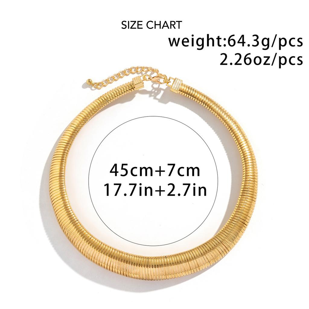 Women Snake Chain Necklace Geometric Jewelry Shiny Hook Eye Clasp Snake Chain Collar for Party