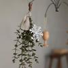 Shesay Embossed Tin Snowflake Nordic Christmas Tree Snowflake Display Large Silver Ornament, Ornament, (7.4cm Tall),