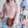 Internet Celebrity Autumn and Winter Turtleneck Long-sleeved Hollow Casual Bottoming Knitted Sweater