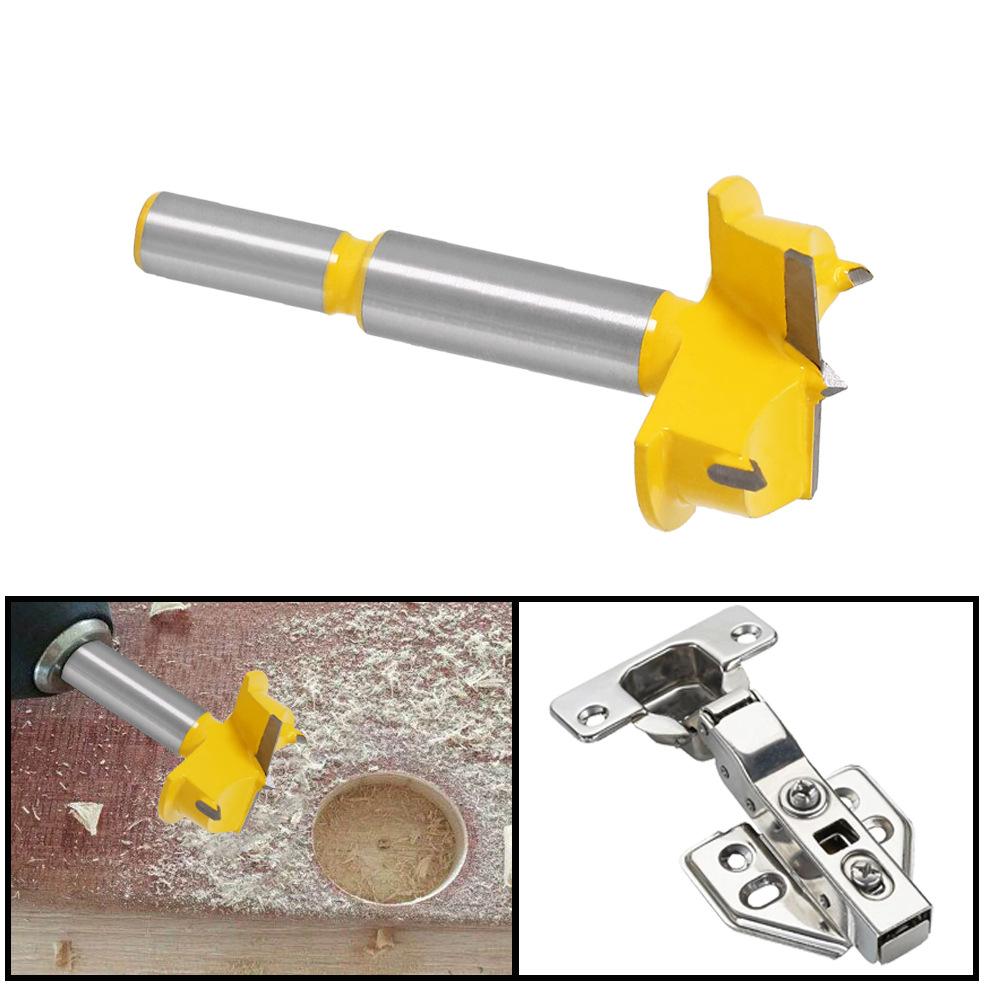 Cabinet Hinge Boring Bit 35mm - Adjustable Depth Limited Woodworking Tool, Aircraft Hinge Installer for Kitchen Cupboards