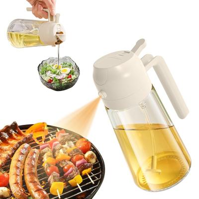 Hot Sale 1Pc 2in1 500ml Glass Oil Sprayer Oil Spray Bottle Oil Tank BBQ Kitchen Baking BBQ Picnic Kitchen Tools for Businesses