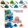 Soft And Adorable Double-sided Flip Reversible Octopus Plush Toy For Kids