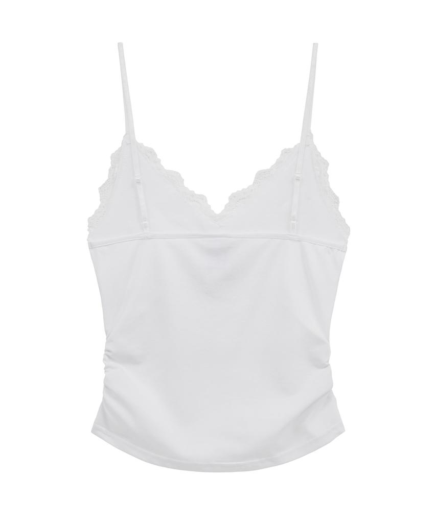 MIDNIGHT MOVE Lace Sh Top (White)