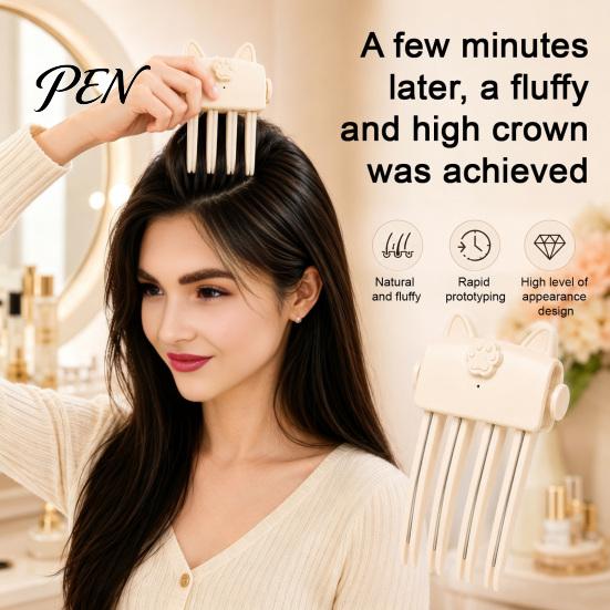 Hair Volume Tool 2Pcs Heated Clip for Roots, Rechargeable Volumizing Fine Root Lifter Flat Hair, Cordless Comb with 2 Heat Settings Electric