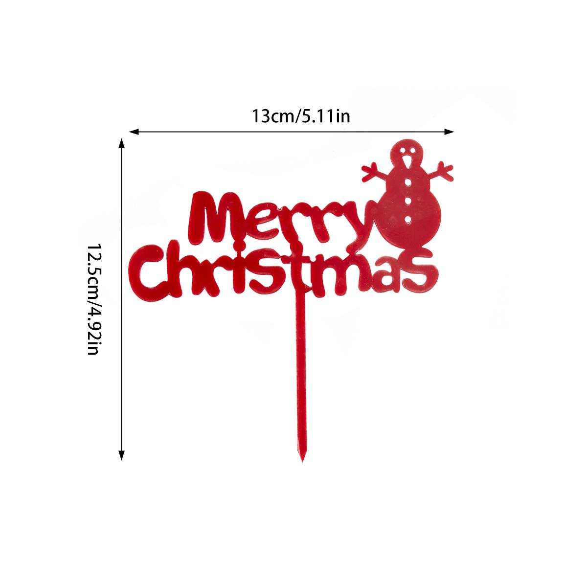 

Merry Christmas Letter Cake Toppers Santa Claus Snowman Cupcake Topper for New Year Party Xmas Cake Decoration Noel Navidad 2025