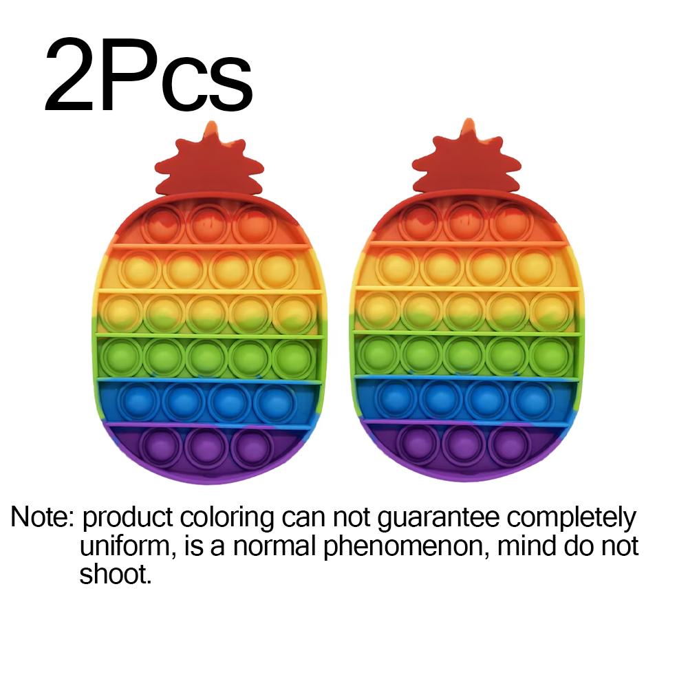 2Pcs Hot Push Bubble Fidget Toys Sensory Autism Special Needs Stress Reliever Squeeze Decompression Toy Fidget Toys For Kids