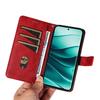 For Xiaomi Redmi Note 14 Pro+ 5G/Note 14 Pro 5G/Poco X7 5G Case Leather Geometric Line Wallet Phone Cover with Wrist Strap