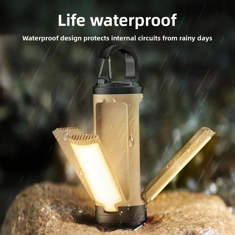 6 Modes Camping Lantern 3 Leaf Foldable Rechargeable Lantern Emergency Flashlight  Indoor Outdoor
