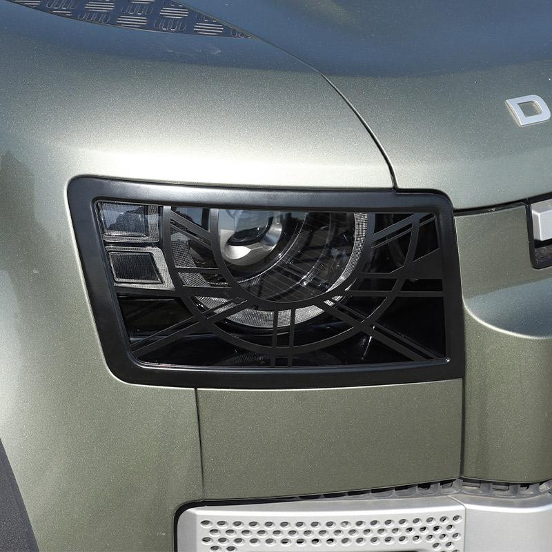 Stainless Steel Car Headlight Lampshade Protection Net Cover For Land Rover Defender 90 110 2020-25 Accessories Car Modification
