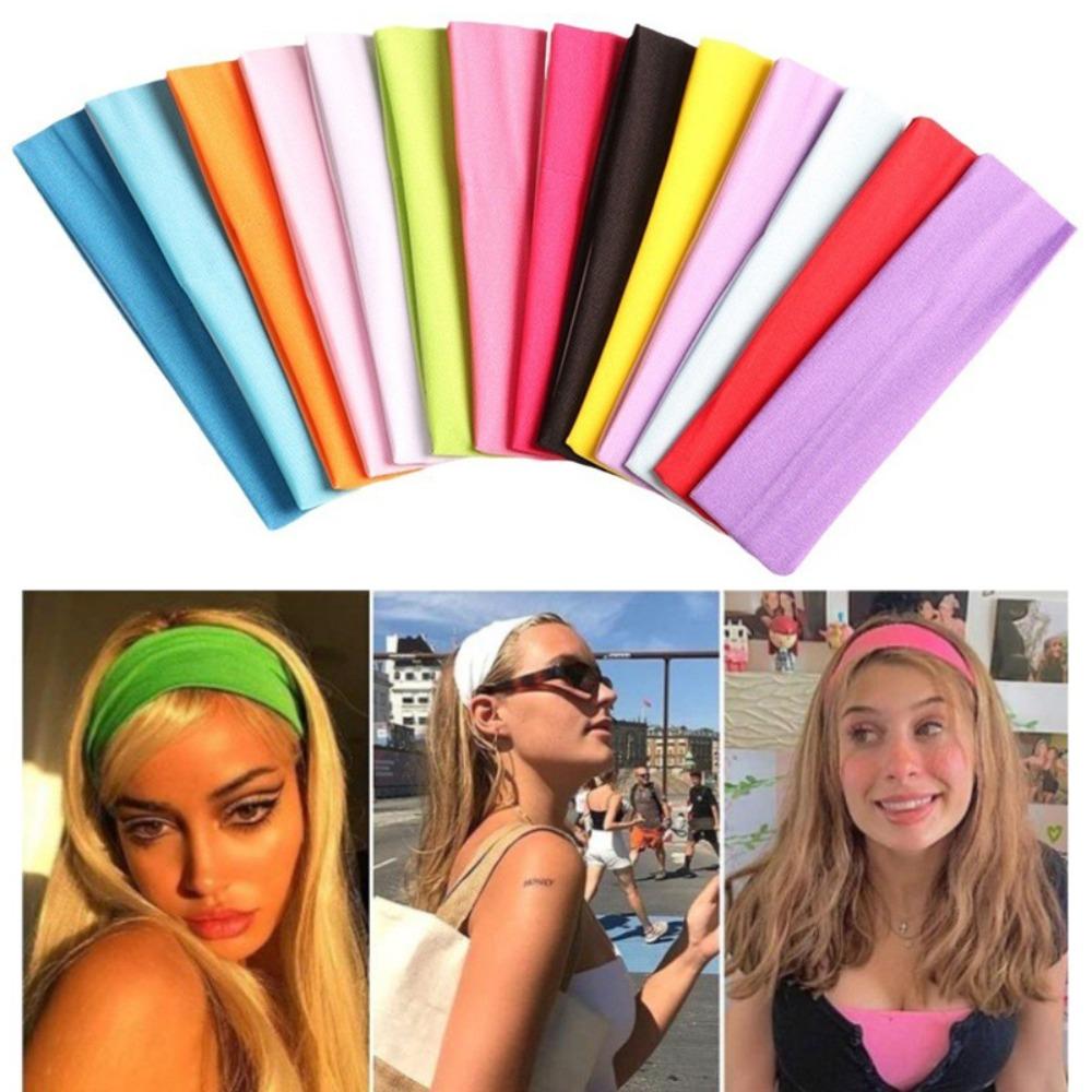 Elastic Cotton Headbands Headbands, Ladies Men, Solid Running, Fitness, Yoga Headbands, Stretch Makeup Hair Accessories