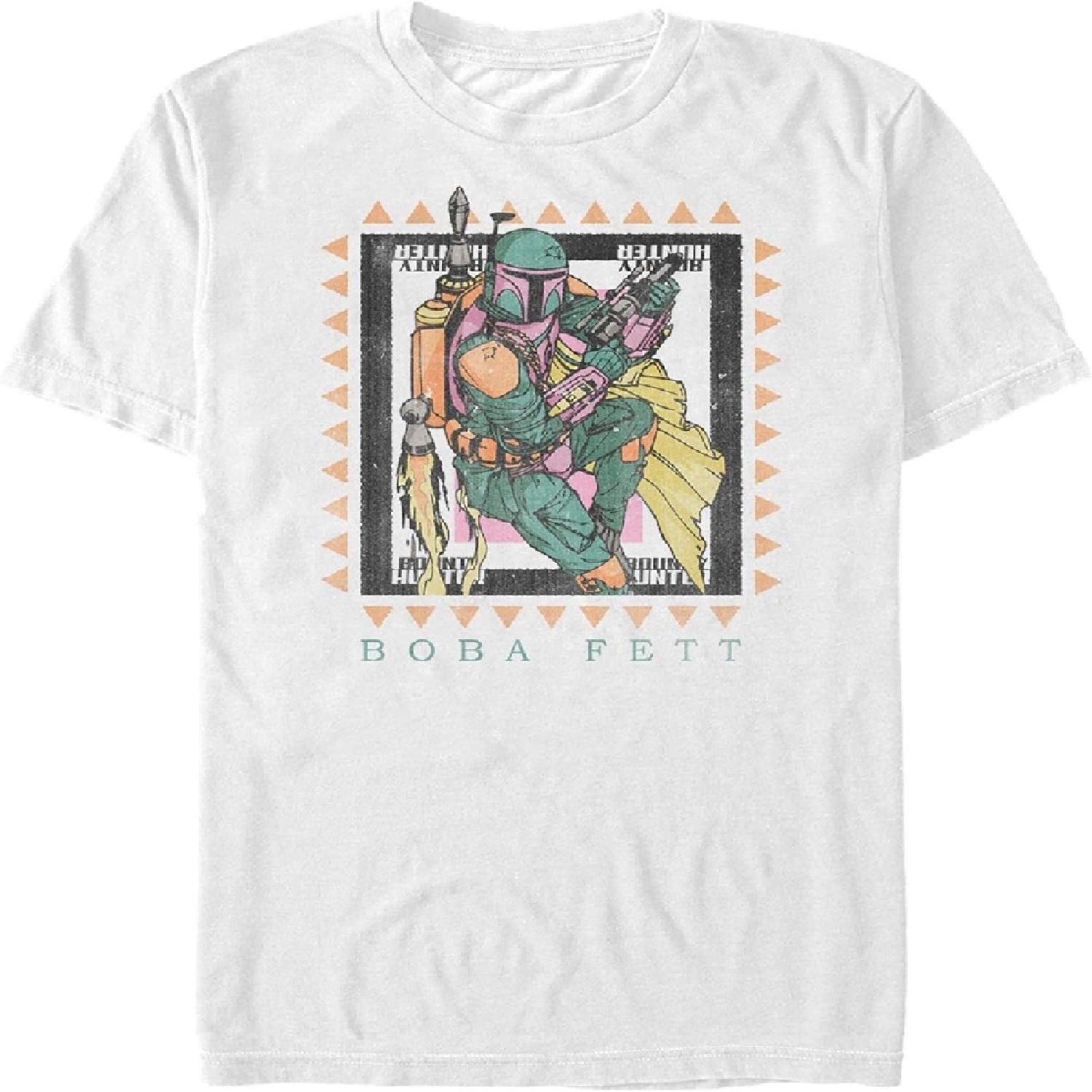 Star Wars Mens Boba Fett 90 s Retro T-shirtT-Shirt XXXXXL белый