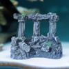 Retro Square Rome Stone Pillars Creative Aquariums Statue Manual Stone Decoration  Fish Tank