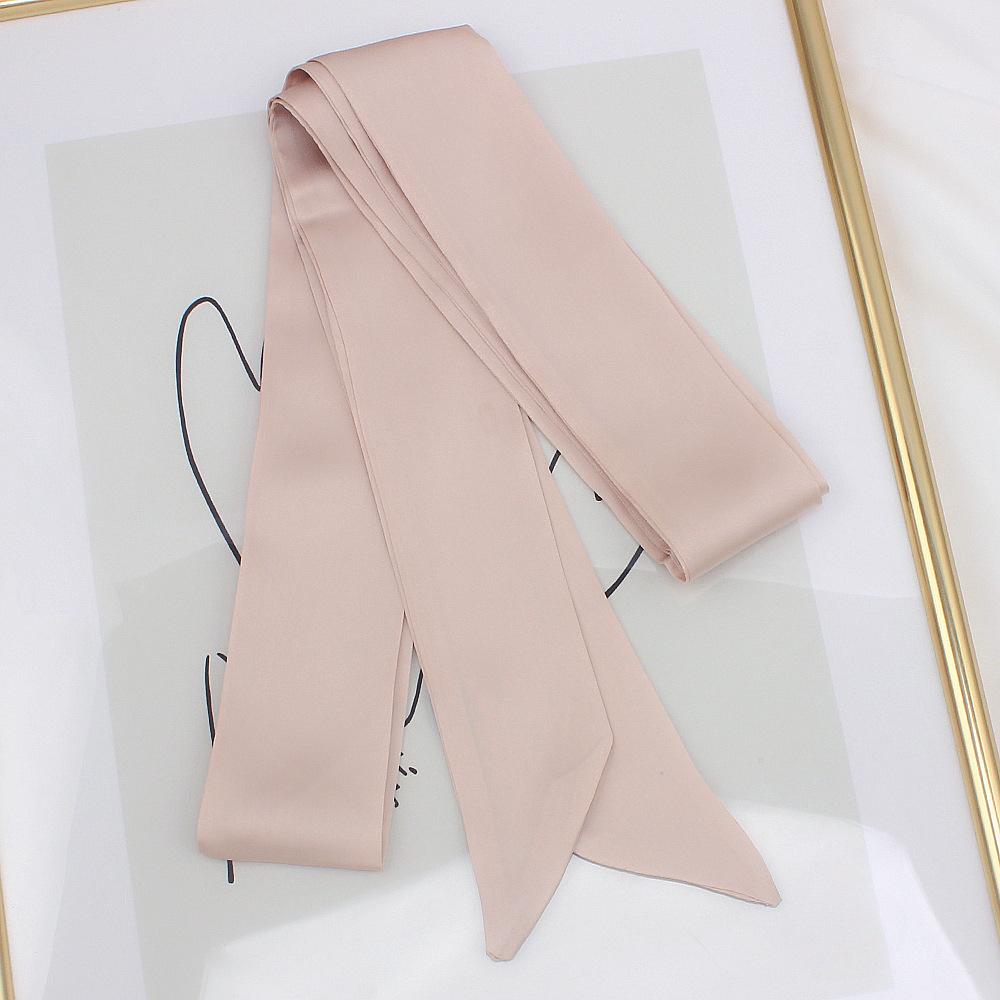 Long Skinny Hair Scarf For Women Silk Satin Headband Cute Neckerchief Solid Colors  Fashion Bag Scarves For Ladies 2024